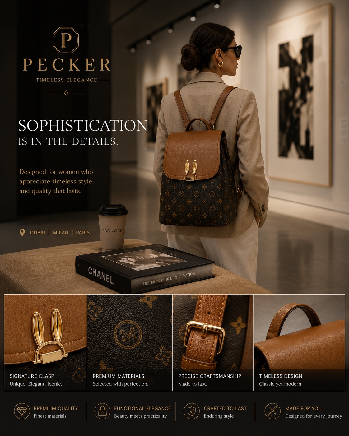 PECKER Monogram Backpack — 02